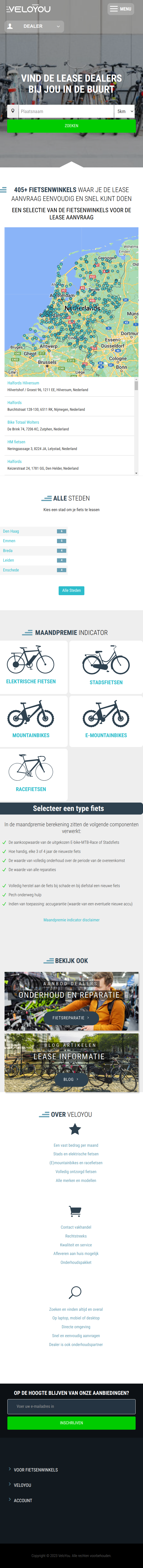 VeloYou maandpremie-calculator en leaseformulier
